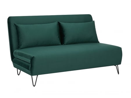 CANAPELE - Canapea extensibila ZENIA CATIFEA VERDE TAP.189/NEGRU