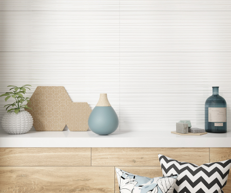 Faianta tip marmura, White Glossy Onda 4755, 25.5x75.5 cm, alb, finisaj lucios [1]