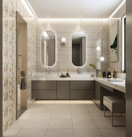 Piesa decorativa rectificata tip lemn Legno Leaves Natural 3280, 24.40X74.40, maro, finisaj lucios [1]