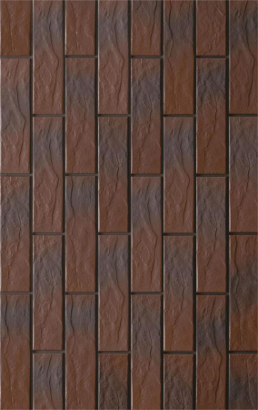 FAIANTA - Faianta rectificata tip piatra, Country Cherry Shaded Rustical 245x65 mm, maro, finisaj mat