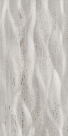 FAIANTA - Faianta rectificata tip Travertin, Trevi Leaves Light Grey 4987, 30X60cm, gri, finisaj lucios