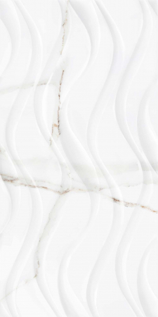 Faianta tip marmura Delphi Waves White 4930, 25x50 cm, alb, finisaj lucios [4]