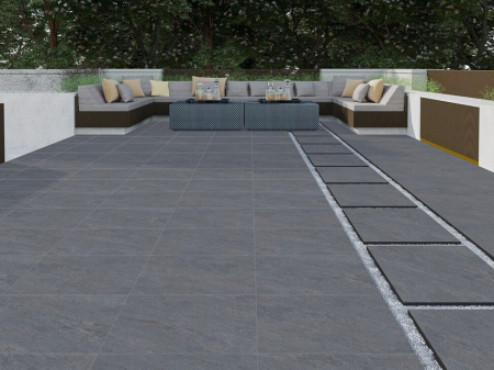 Gresie exterior 2 cm Dakota Dark Grey 1 D. 60x60 Outdoor gri, 0.73mp/cut [1]