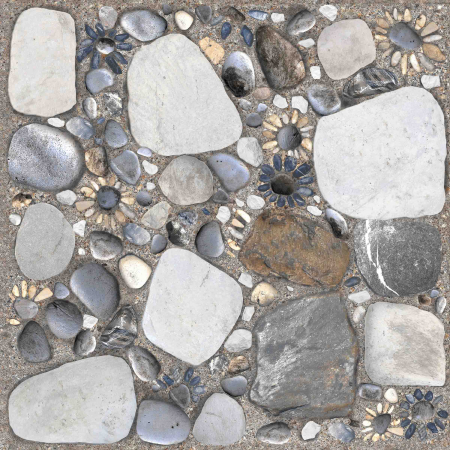 GRESIE EXTERIOR - Gresie portelanata tip piatra, Loreto Dark Mat REC 1, 60x60 cm, gri, finisaj mat, 1.81mp/cut