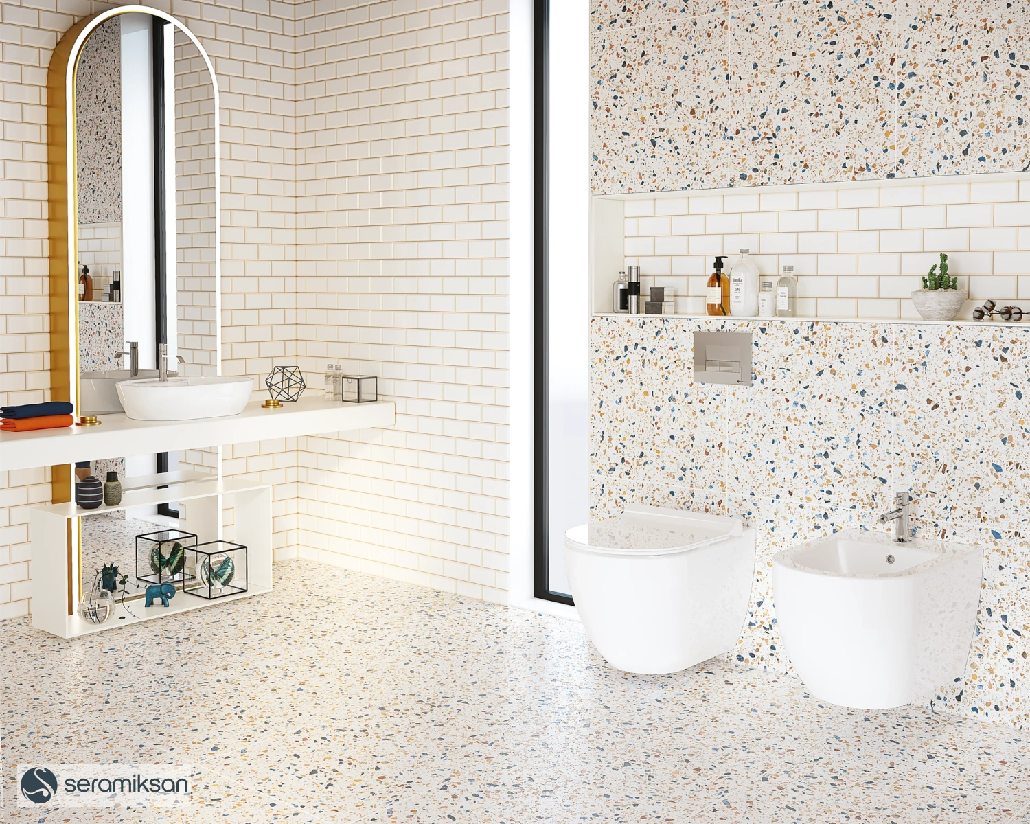 Gresie Mineral Colormix, model piatra, 60x60 cm, 476602 multicolor, finisaj mat [1]