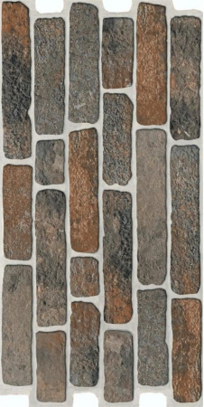 GRESIE EXTERIOR - Gresie portelanata model caramida Brick Anthracite, 30x60 cm, 10790310, gri, finisaj mat