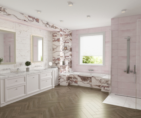 Gresie portelanata rectificata tip marmura, Marble Viola Bordo 6533, 60*60 cm, bordo [6]