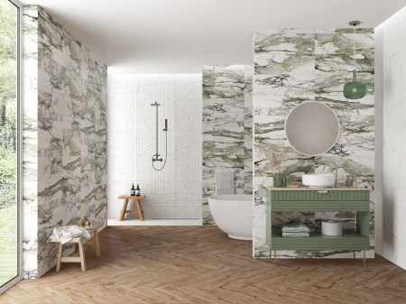 Gresie portelanata rectificata tip marmura, Marble Verde Green 6532, 60*60 cm, verde [5]