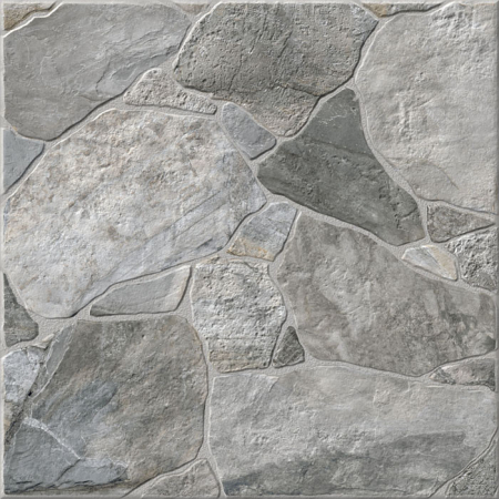 Gresie portelanata tip piatra, Riverstone Grey 3621, 45x45 cm, gri, finisaj mat [1]