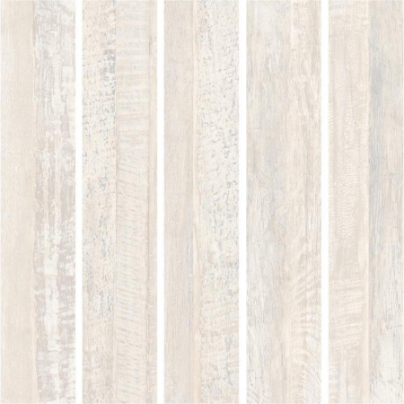 GRESIE - Gresie portelanata tip lemn Barbados White, 15x90 cm, alb, finisaj mat - Copie