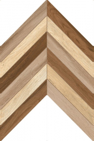 GRESIE - Gresie portelanata tip parchet Classic Wood Fishbone Mix Motif 943310, 40x60 cm, bej, maro