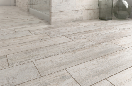 Gresie portelanata tip lemn Bottega White 9245, 15.5x60.5 cm, alb, bej [5]