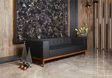 Gresie portelanata tip marmura Emperador Black 60x120 cm negru, finisaj lucios [1]