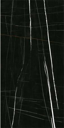 Gresie rectificata portelanata tip marmura, Sahara Noir 60x120, negru, finisaj lucios [2]