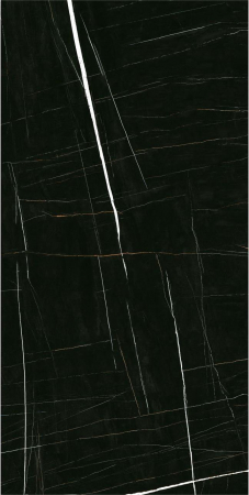 GRESIE - Gresie rectificata portelanata tip marmura, Sahara Noir 60x120, negru, finisaj lucios