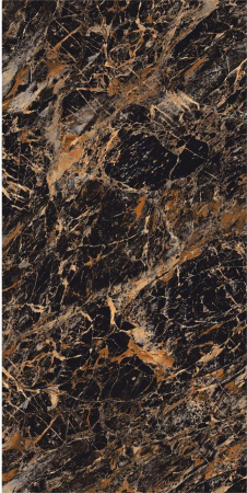 GRESIE - Gresie portelanata tip marmura, Lustro Dark Atlan Dark High, 60x120, negru, finisaj lucios