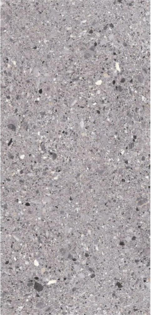 GRESIE INTERIOR - Gresie portelanata tip piatra, Terrazzo Mono Grey 87825210, 60x120 cm, gri, finisaj lucios