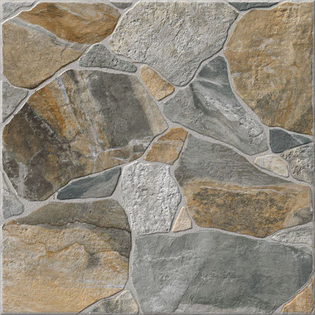 Gresie portelanata tip piatra, Riverstone Mix 3623, 45x45 cm, bej, maro, finisaj mat [2]