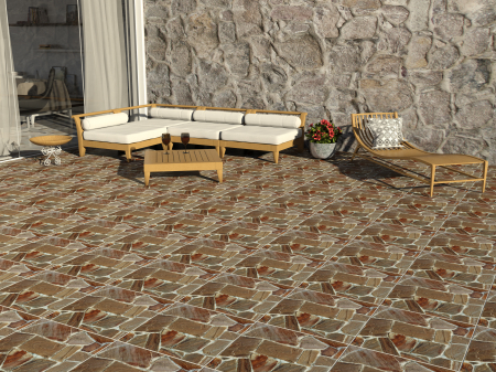 Gresie portelanata tip piatra, Country Beige 9375 45x45cm, bej, maro [1]