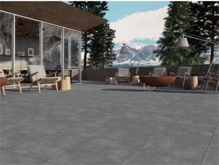 Gresie rectificata, portelanata, tip ciment, Sg Ark Anthracite 60x120x0.7 cm, gri, finisaj mat [3]