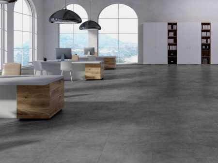 Gresie rectificata, portelanata, tip ciment, Sg Ark Anthracite 60x60x0.7 cm, gri, finisaj mat [3]