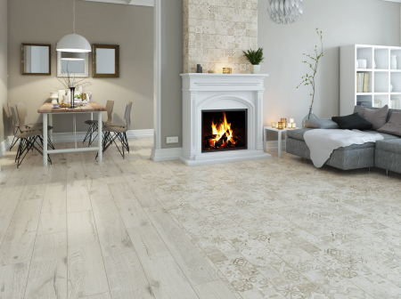 Gresie rectificata portelanata tip lemn, Amarante Grey 9946, 20x120 cm gri, finisaj mat [6]