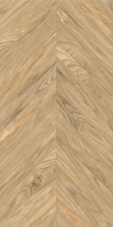 Gresie rectificata portelanata tip lemn, Tilia Chevron Brown 3637, 60x120 cm, maro, finisaj mat [2]