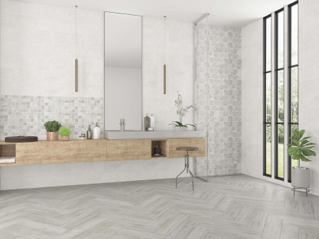 Gresie portelanata tip ciment, Infinity Matrix Grey 6200, 45x45 cm, gri [5]
