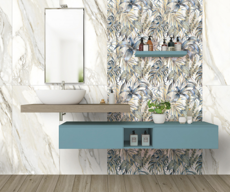 Gresie rectificata portelanata tip marmura, Ethernity Satin Matt Cream 6394, 60x120 cm, crem, finisaj mat [7]