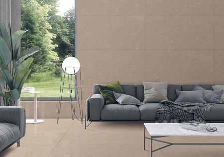 Gresie rectificata, tip piatra,  Modena Mink MOE2 60x60 cm, bej, finisaj mat [1]