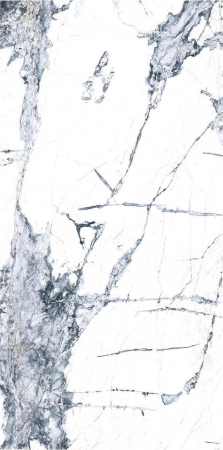 Gresie rectificata tip marmura Invisible Gray 60620410, 60x120 cm alb, albastru, finisaj lucios [2]