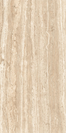 GRESIE - Gresie rectificata tip travertin, Gs Oren Travertino Glossy Carving, 60x120cm, bej, finisaj lucios