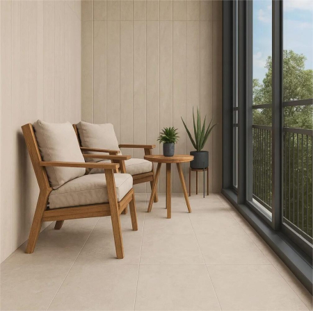 Gresie rectificata tip piatra, Fontana Bone 26420111, 60x120 cm, bej, finisaj mat [1]