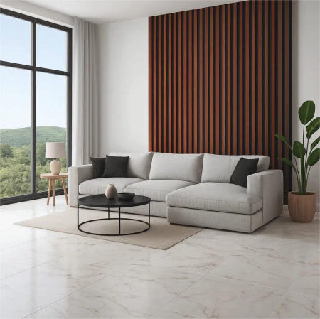 Gresie rectificata, tip marmura Adonis Matte White 60x60 cm, alb, finisaj mat [1]