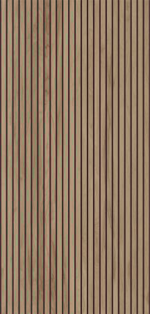 GRESIE EXTERIOR - Gresie rectificata portelanata, tip riflaj lemn, Sagano Noce Dark Line 90491411, 60x120 cm, maro, finisaj mat