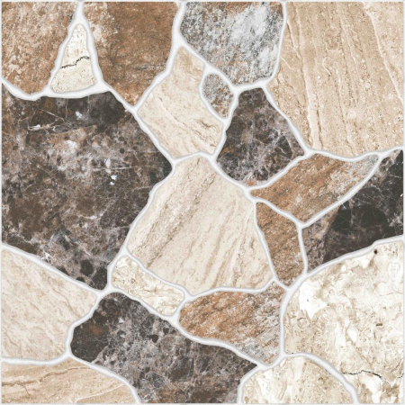GRESIE EXTERIOR - Gresie tip piatra, Pergola Mix 9019E11, 45.6x45.6 cm, portelanata, bej, maro, finisaj mat, 1.26mp/cut