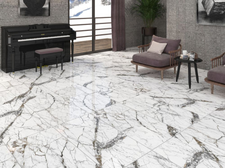 Gresie tip marmura, SG Pole Full Lap 1. 60X120, rectificata, portelanata, alb, finisaj lucios, 2.17mp/cut [2]