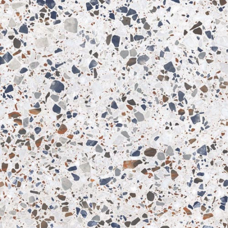Gresie tip ciment, Terrazzo Veneto Blue 6542, 60x60 cm, rectificata, albastru, mix, finisaj mat [2]