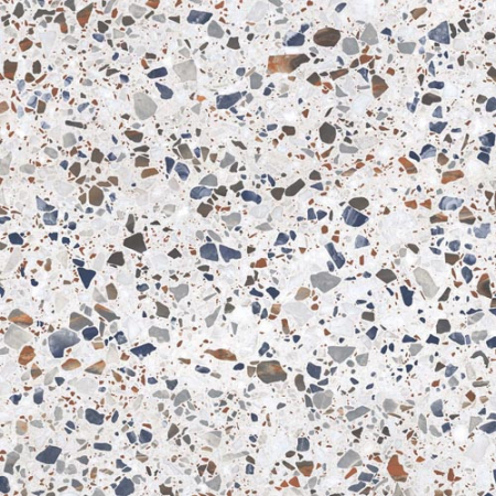 Gresie tip ciment, Terrazzo Veneto Blue 6542, 60x60 cm, rectificata, albastru, mix, finisaj mat [3]