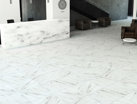 Gresie tip marmura Carrara 9391 60x60 gri, finisaj lucios [4]