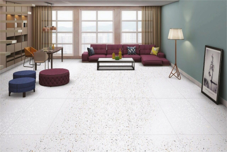 Gresie tip ciment, White Carving RS 194, 60x120 cm, alb, finisaj lucios [1]