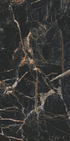 GRESIE - Gresie tip marmura Marquina Gold, 59.7x119.7 cm, rectificata, negru, finisaj mat