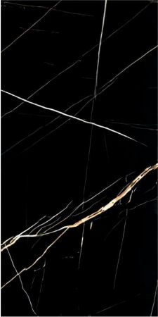 GRESIE INTERIOR - Gresie tip marmura, Nox Black Crystal Rec, 60x120 cm, 55016603RN, rectificata, negru, finisaj lucios, 2.17mp/cut