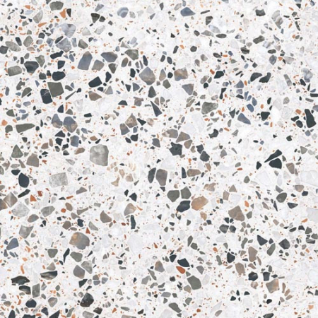 GRESIE INTERIOR - Gresie tip ciment, Terrazzo Veneto White 6539, 60x60 cm, rectificata, alb, mix, finisaj mat