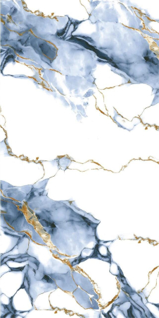 Gresie rectificata tip marmura, Classica Aqua High Glossy, 60x120cm, alb, albastru, finisaj lucios [3]