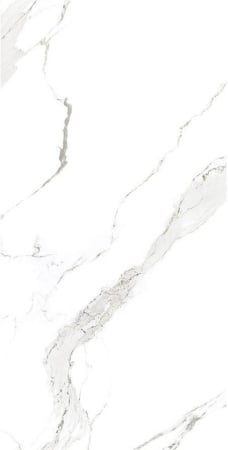 GRESIE INTERIOR - Gresie rectificata tip marmura, Pearl Statuario Glossy Carving, 60x120cm, alb, finisaj lucios