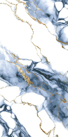 Gresie rectificata tip marmura, Classica Aqua High Glossy, 60x120cm, alb, albastru, finisaj lucios [1]