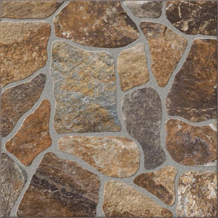 GRESIE EXTERIOR - Gresie tip piatra 6568 Castro Brown 45x45 1.21mp/cut, maro