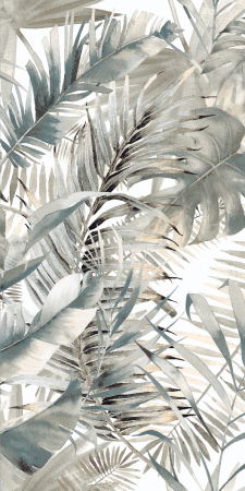 Gresie rectificata portelanata, tip tapet, Tropical Green-White Full Lapp 56622010, 60x120 cm, alb, verde, finisaj lucios [1]