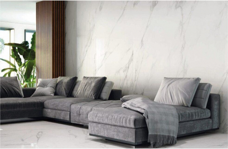 Lastra - Gresie portelanata XXL rectificata tip marmura Always Natural, 120x260 cm, alb, finisaj lucios [1]